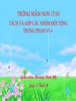 Tiet 04 dạy bé học toán lớp 3  tach va gop trong pham vi 4 