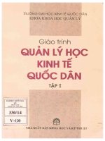 Giáo trình quản lý học kinh tế quốc dân  tập 1 