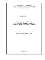 Đánh giá tài nguyên nước lưu vực sông trà khúc – sông vệ dưới ảnh hưởng của biến đổi khí hậu 