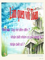 Tiet 08 dạy bé học toán  dem den 7 nhan biet so 7 
