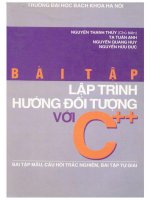 Bài tập lập trình hướng đối tượng với c++   bài tập mẫu, câu hỏi trắc nghiệm, bài tập tự giải 