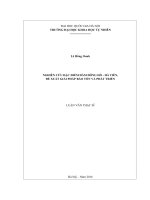 Nghiên cứu đặc điểm đầm đông hồ   hà tiên, đề xuất giải pháp bảo tồn và phát triển 