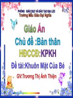 Tiet 01. dạy cho bé 4 tuổi  Khuon mat be