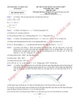 ĐỀ đáp án TOÁN vào 10 các TỈNH 2017 2018 