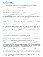 14  đề thi online   ứng dụng tích phân vào bài toán ứng dụng – có lời giải chi tiết 