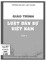 Giáo trình luật dân sự việt nam  tập 2 