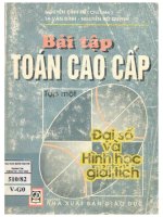 Bài tập toán cao cấp  tập 1, đại số và hình học giải tích 