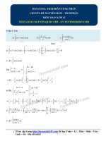 CHUYÊN đề ôn TOÁN THPT  NGUYÊN hàm TÍCH PHÂN 