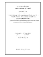 Chiết tách hợp chất Ecdysteroid từ thông đỏ và nghiên cứu khả năng gây lột xác trên cua (Scylla paramamosain)