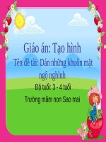 Tiet 10 dạy bé lớp 3 học  dan nhung khuon mat ngo nghinh 