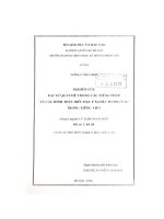 Nghiên cứu đại từ quan hệ trong câu tiếng pháp và các hình thức biểu đạt ý nghĩa tương ứng trong tiếng việt 