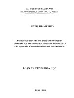 Nghiên cứu biến tính tio2 bằng sắt và cacbon làm chất xúc tác quang hóa vùng khả kiến để xử lý các hợp chất hữu cơ bền trong môi trường nước 
