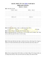 Bộ đề ôn tập ở nhà lớp 5