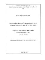 Nhận thức về bạo hành trong gia đình của những người phụ nữ là nạn nhân 