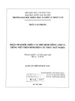 phân tích đối chiếu câu phủ điịnh tiếng anh và tiếng việt trên bình diện cấu trúc ngũ nghĩa