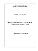 Phát triển dịch vụ thẻ tại Ngân hàng Thương mại Cổ phần Á Châu