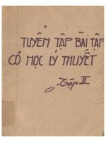 Tuyển tập bài tập cơ học lý thuyết  tập 2 