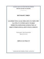 Giải pháp nâng cao sự thỏa mãn của nhân viên tại công ty cổ phần quốc tế SSKEY