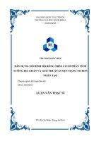 Xây dựng mô hình độ rỗng trên cơ sở phân tích tướng địa chấn và giải thuật luyện mạng nơ ron nhân tạo