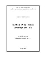 Quan hệ Ấn Độ - ASEAN giai đoạn 2009 - 2015