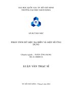 Phân tích dữ liệu đa biến và một số ứng dụng