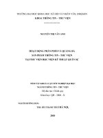 Hoạt động  phân phối  và  quảng  bá sản phẩm thông tin    thư viện tại thư viện học viện kỹ  thuật quân sự 