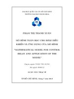 Mô hình toán học cho rơle điều khiển và ứng dụng của mô hình