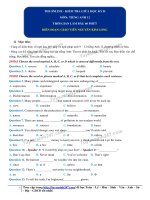 ĐỀ ÔN THI TIẾNG ANH 12  kiem tra giua hkii tieng anh 12 co video