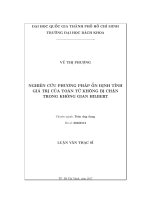 Nghiên cứu phương pháp ổn định tính giá trị của toán tử không bị chặn trong không gian hilbert