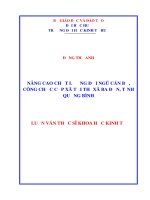 Nâng cao chất lượng đội ngũ cán bộ, công chức cấp xã tại thị xã ba đồn, tỉnh quảng bình 