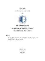 Lý luận về tiền công của C.Mác và liên hệ với tiền công trong các doanh nghiệp tư nhân ở Việt Nam hiện nay Bài tập lớn bài tập học kì Triết 2