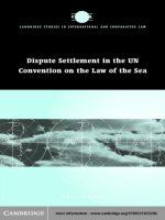 0521835208 cambridge university press dispute settlement in the UN convention on the law of the sea jan 2005 