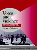 052182916X cambridge university press votes and violence electoral competition and ethnic riots in india jul 2004 
