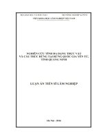 NGHIÊN CỨU TÍNH ĐA DẠNG THỰC VẬT VÀ CẤU TRÚC RỪNG TẠI RỪNG QUỐC GIA YÊN TỬ, TỈNH QUẢNG NINH