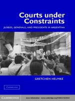 0521820596 cambridge university press courts under constraints judges generals and presidents in argentina dec 2004 
