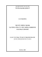 Truyền thông nội bộ tại tổng công ty viễn thông mobifone giai đoạn 2020 2025 