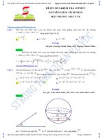 Đề số 3 45 phút  nguyên hàm  tích phân  mặt phẳng  mặt cầu 