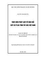 Thực Hiện Pháp Luật Về Dân Chủ Cấp Xã Ở Các Tỉnh Tây Bắc Việt Nam