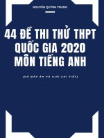 44 đề thi thử THPT quốc gia 2020 môn tiếng anh   cô quỳnh trang 