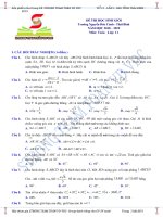 Tổ 11 đ1 đề thi HSG toán 11 THPT nguyễn đức cảnh thái bình năm 2018 2019 