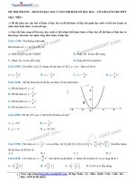 1  thi online   hàm số bậc hai, đồ thị của hàm số bậc hai 