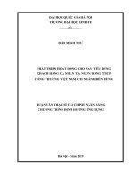 Phát triển hoạt động cho vay tiêu dùng khách hàng cá nhân tại ngân hàng TMCP công thương việt nam chi nhánh đền hùng 