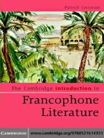 0521614937 cambridge university press the cambridge introduction to francophone literature dec 2007 