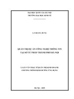 Quản trị dự án công nghệ thông tin tại sở tư pháp thành phố hà nội 