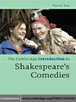 052185668X cambridge university press the cambridge introduction to shakespeares comedies may 2008 
