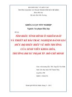 TÌM HIỂU TÌNH HÌNH Ô NHIỄM ĐẤT VÀ THIẾT KẾ BÀI TRẮC NGHIỆM ĐÁNH GIÁ MỨC ĐỘ HIỂU BIẾT VỀ MÔI TRƯỜNG CỦA SINH VIÊN KHOA HÓA, TRƯỜNG ĐH SƯ PHẠM