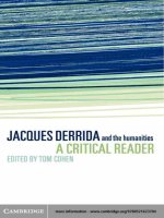 0521623707 cambridge university press jacques derrida and the humanities a critical reader feb 2002 