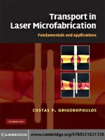 052182172X cambridge university press transport in laser microfabrication fundamentals and applications aug 2009 