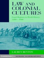 0521804140 cambridge university press law and colonial cultures legal regimes in world history 1400 1900 dec 2001 