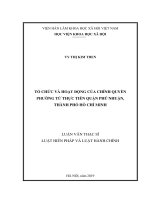 Tổ Chức Và Hoạt Động Của Chính Quyền Phường Từ Thực Tiễn Quận Phú Nhuận, Thành Phố Hồ Chí Minh